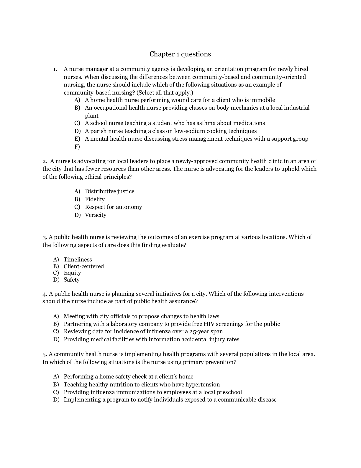 Preview image for Community_Health_ATI_questions and answers CHAPTER 1 TO CHAPTER 9